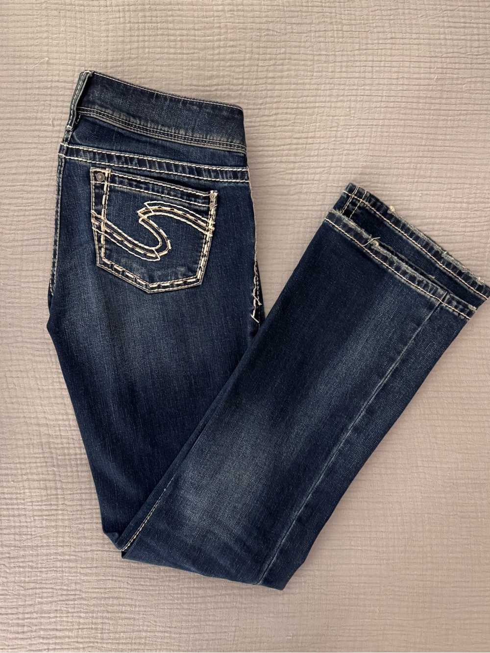 Silver Jeans Women's Dark Blue Straight Leg Jeans Size 28 x 34